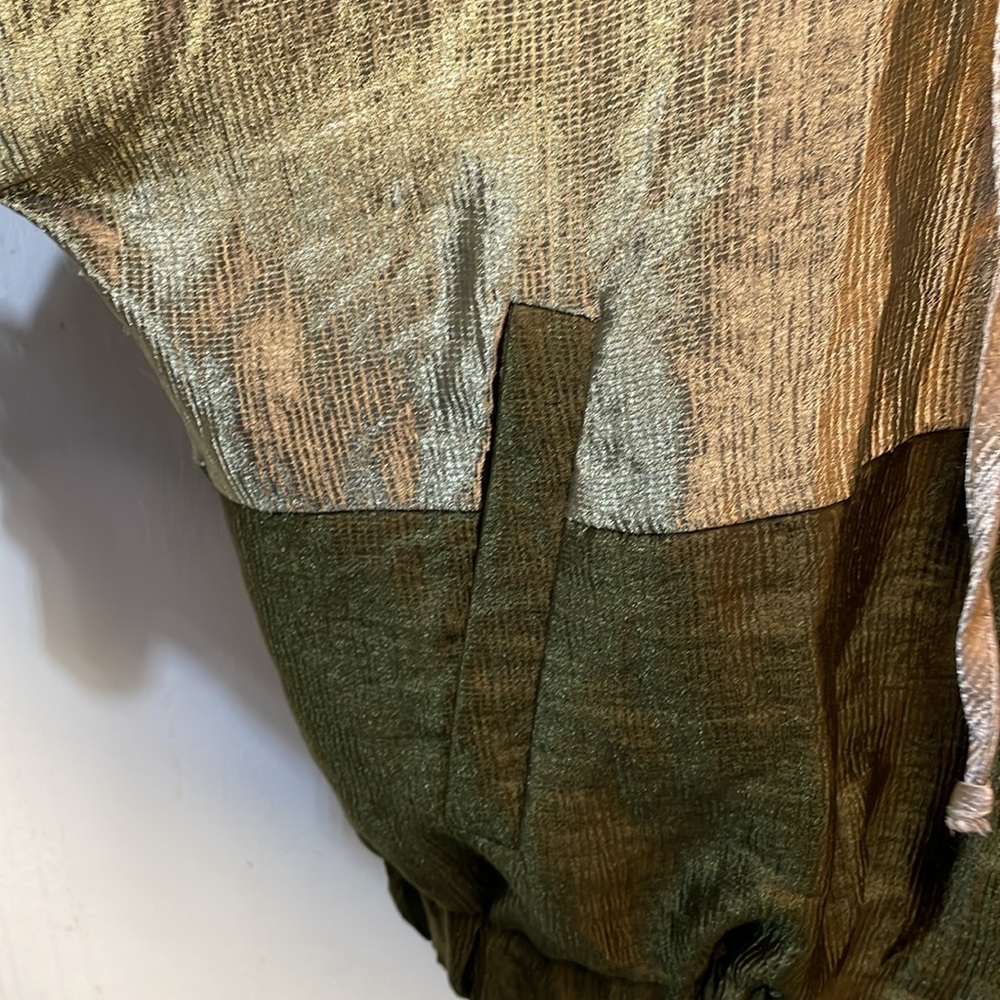 ZARA Shimmering 3 Tone Zip Front Light Jacket -XS-#0013 - Picture 5 of 8